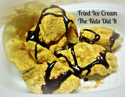 The Kids Did It -Fried Ice Cream with Chocolate Sauce #3