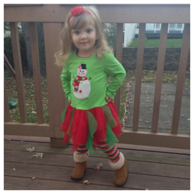 Bonnie Jean's Adorable Holiday Outfit - The Kids Did It