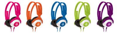 Kidz Gear Headphones Pink-Orange-Blue-Green-Purple