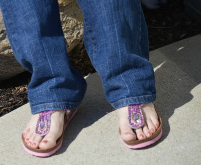 pink sandals