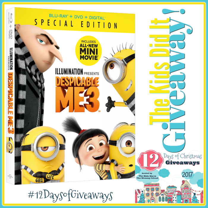 Watch Despicable Me 3 On Family Movie Night! #12daysofgiveaways - The 